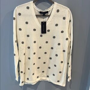 TOMMY HILFIGER Lightweight ivy Polka Dot Long Sleeve sweater XL
